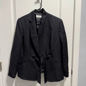 Tahari women Black Tie-Front Blazer